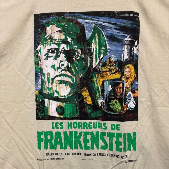 Frankenstein Les Horronus Beige Horror T-Shirt Size 3XL - Picture 2 of 4